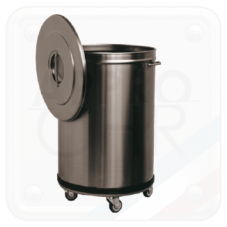 BAC A DECHETS INOX ROULANT, 90 LITRES POUBELLES BD90L