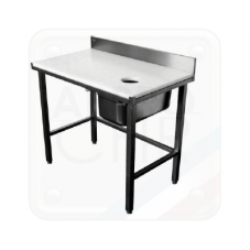 TABLE DE PREPARATION POISSONNERIE - DESSUS EN POLYETHYLENE Accueil SBG-STPP1X6-25