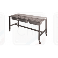 TABLE DE PREPARATION POUR PIZZAS EN INOX AISI 304 Accueil 132302